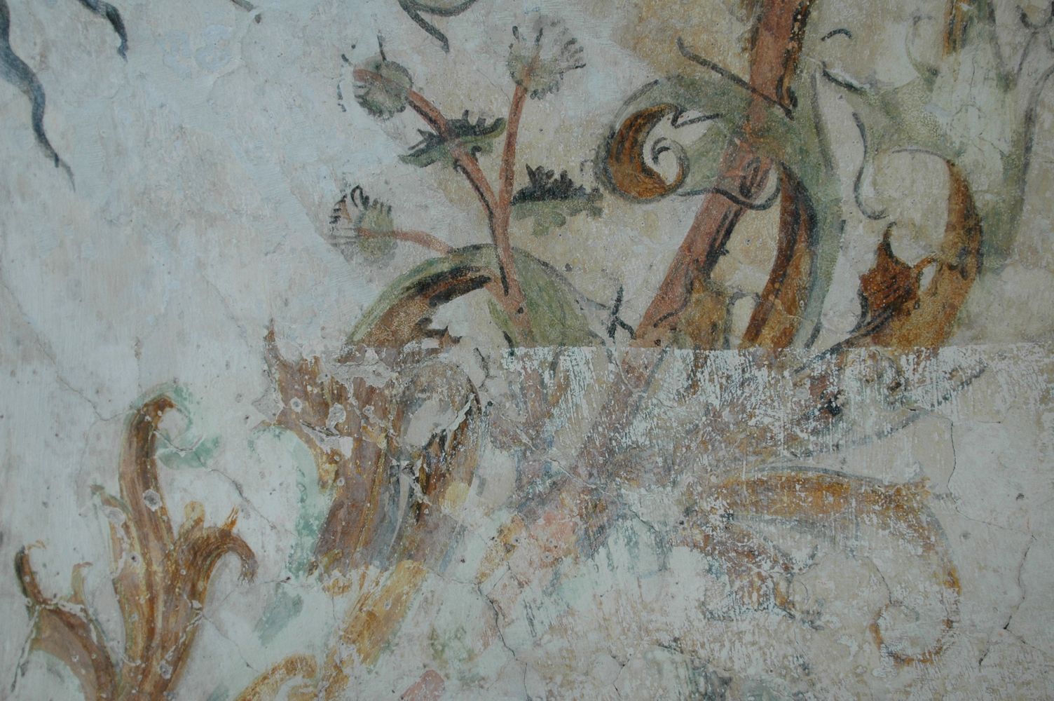 Florale Rankenmalerei, Zwischenzustand