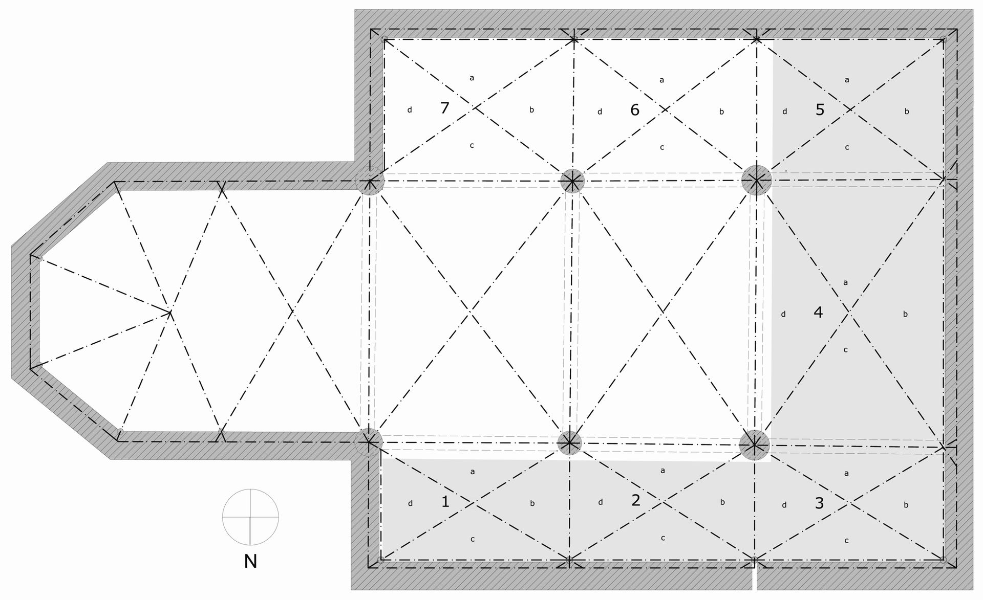 Gewölbeplan der Klosterkriche Blomberg